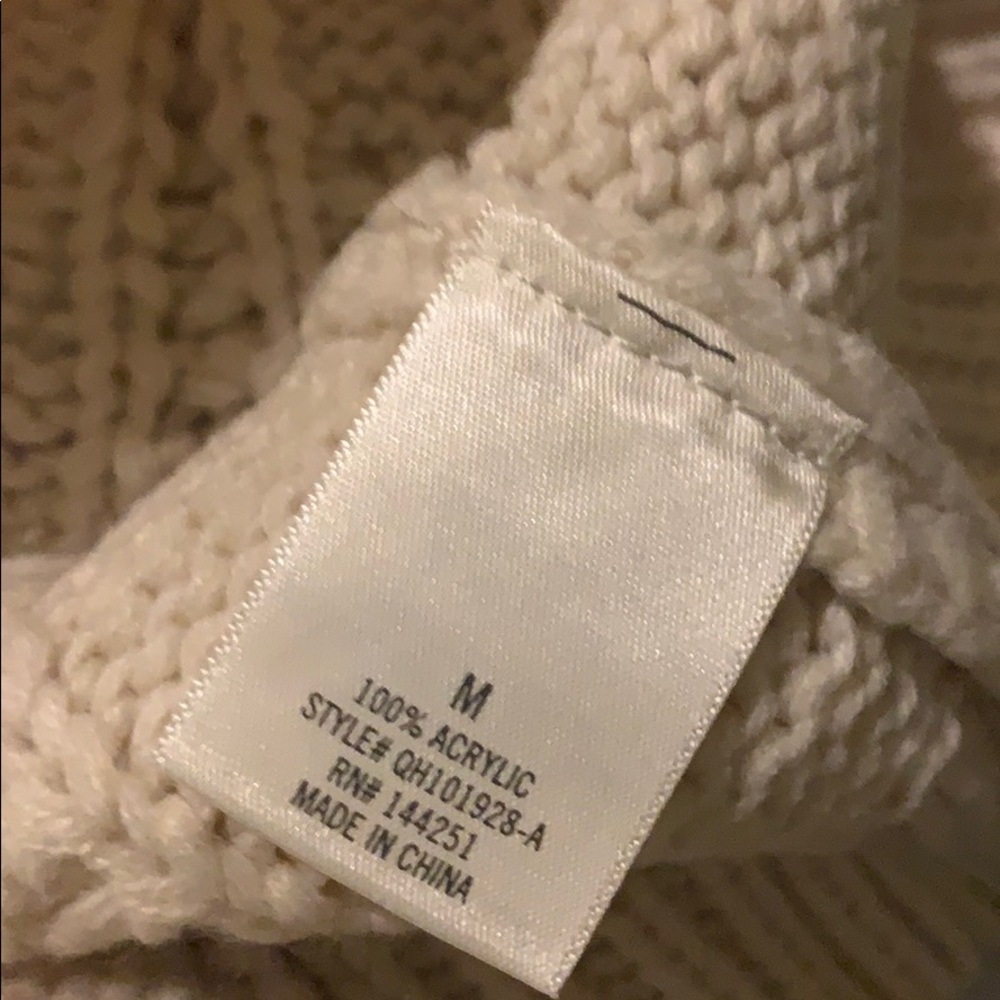Taupe Braided Cable Sweater - Picture 3 of 5